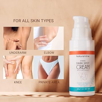 Natural Vine Dark Spot Corrector: Dark Spot Remover for Face Body in 4-8 Weeks - Instant Concealing & Age Brown Sun Faded Spot Remover Melasma Freckles Correcting with Niacinamide for Women & Men 30g