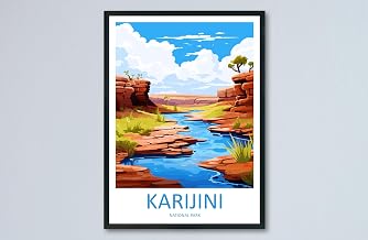 Karijini National Park Travel Print Wall Karijini National Park Wall Hanging Home Décor Karijini Art Lovers Art Australia Art#349