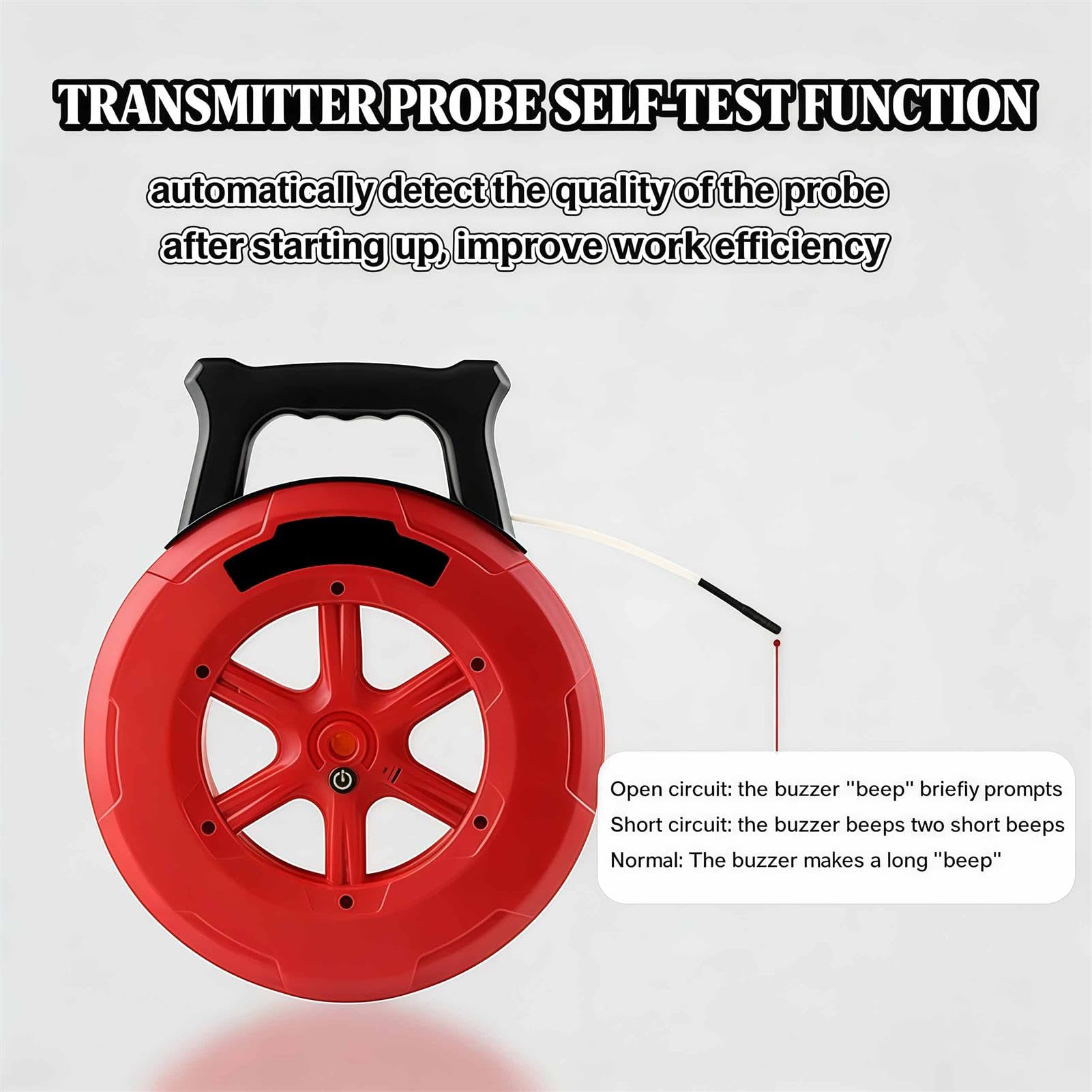 Detector de bloqueo de tuberías y localizador de tuberías de agua, herramienta de diagnóstico subterráneo para tubos de acero, hierro y PVC, fácil de usar para principiantes