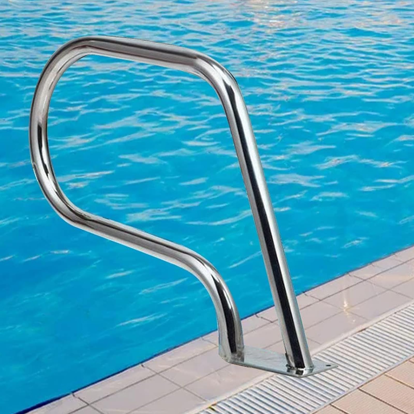 Swimming Pool Hand Rail for In Ground Swimming Pools 304 Stainless Steel Swimming Pool Handrail for Garden Backyard Pools