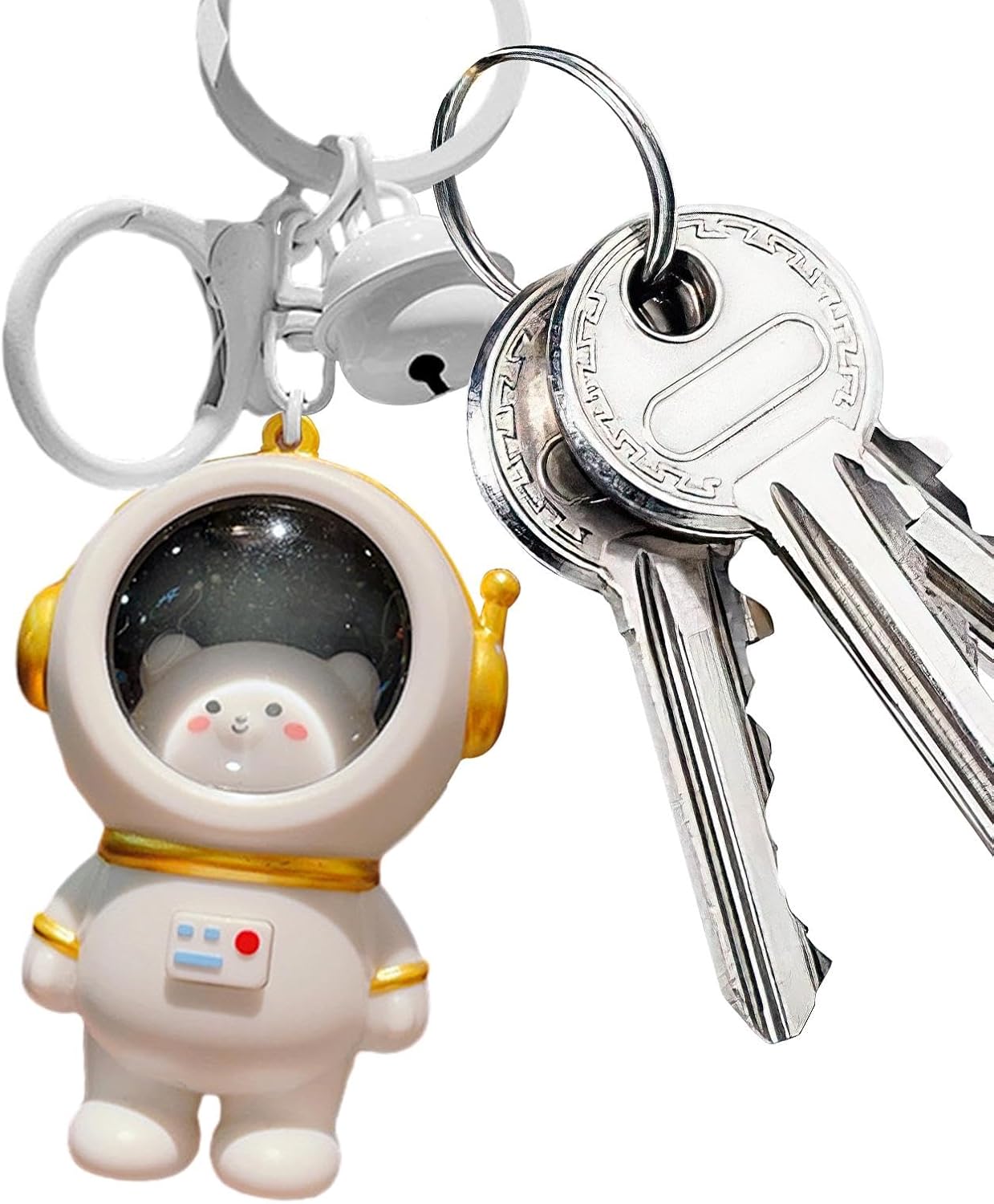 Leuke beer sleutelhanger | Lichtgevende astronaut sleutelhanger - draagbaar ornament voor schooltas, mobiele telefoon, portemonnee, rugzak, autosleutels, D, 1
