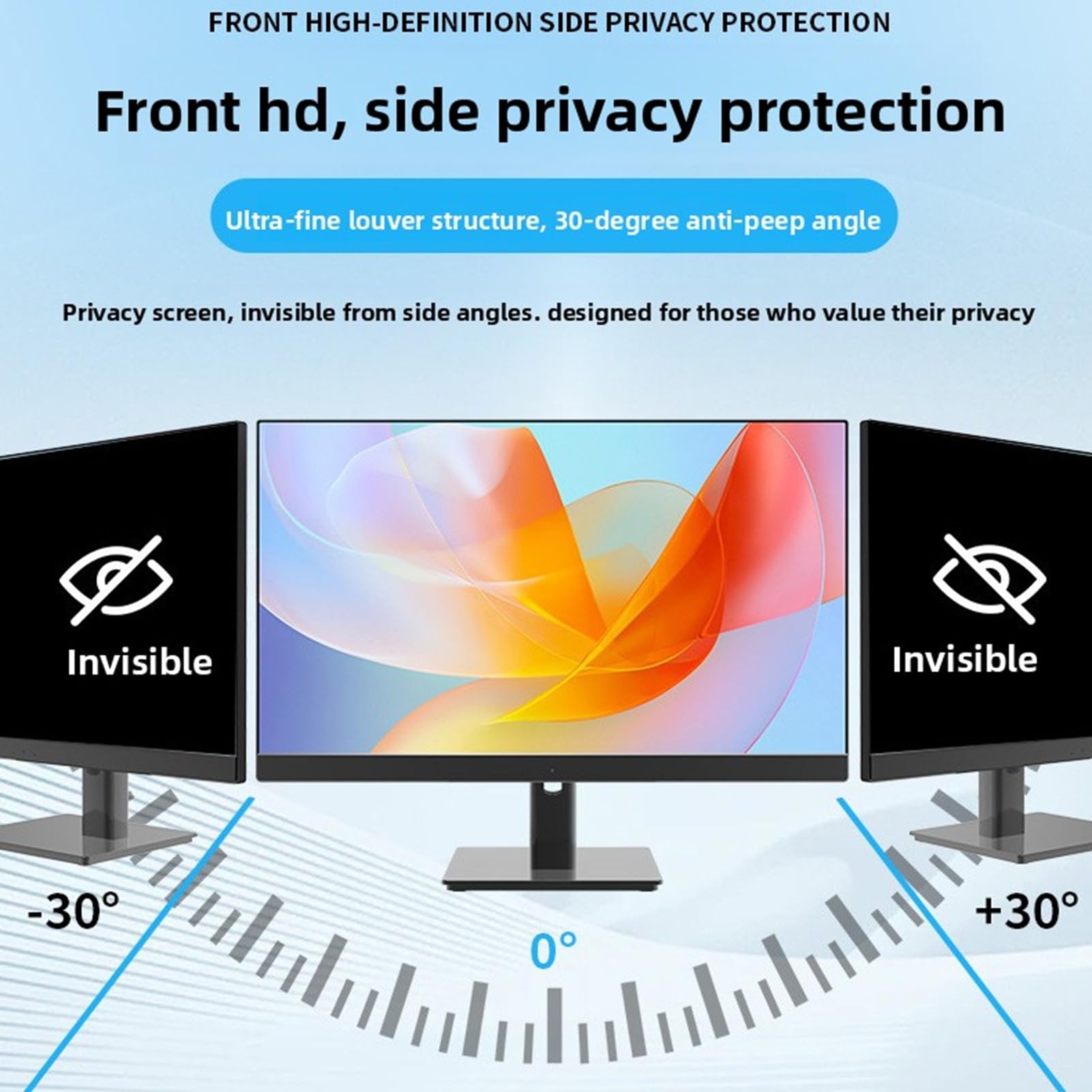 Generic Proteggi Schermo Magnetico per la Privacy Antigraffio da 23,6 Pollici a Doppio Uso per la Sicurezza della Privacy di Bar e Aeroporti