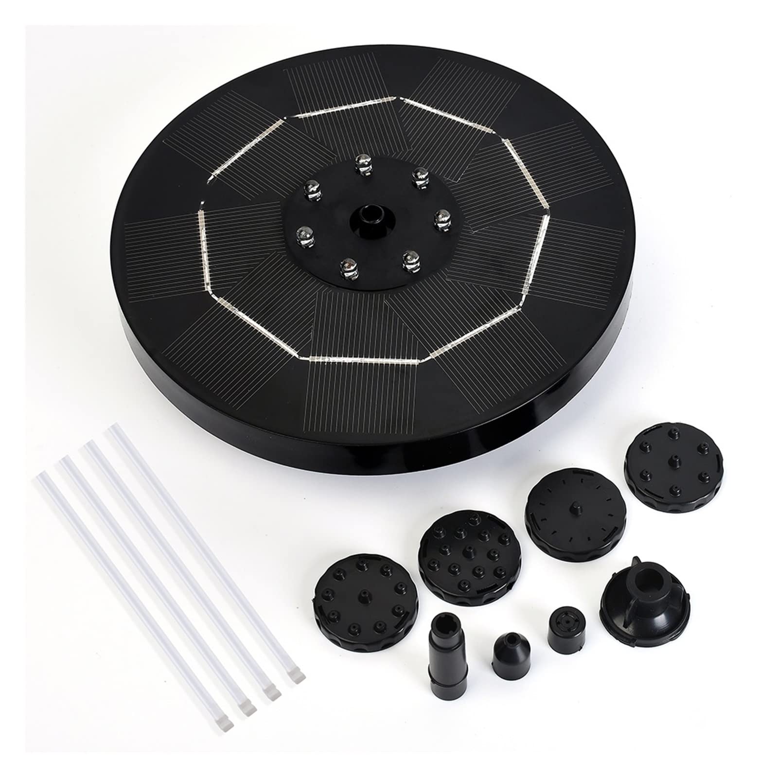 Solar Water Fountain Pool Pond Waterfall Garden Decoration Buildings Outdoor Bird Bath For Solarna Panel Powered Pump Efficient Use Of Energy(3.5W Black)