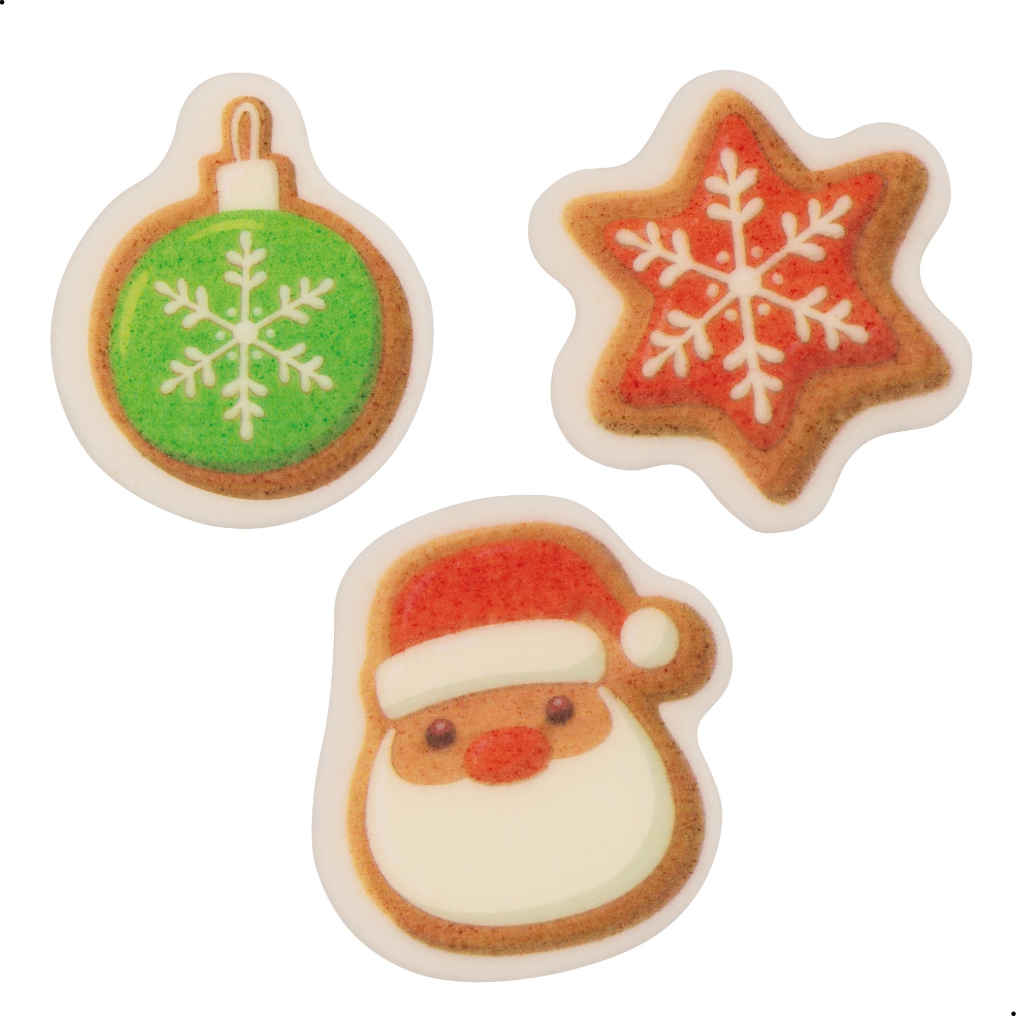 100 Stück Günthart Dekor Kleinteile Weihnachten, aus Marzipan, Zucker und Schokolade, mit verschiedenen Weihnachtsmotiven, 100er Pack (1 x 150 g)