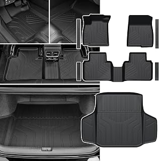 Floor Mats for Honda Accord 2018-2022 Hybrid & Gas, w/Cargo Mat | Full Protection Mat Set with Cargo Liner, All Weather TPE, Non Slip & Odorless & Scratch Proof, 10th Gen Accord Accessories