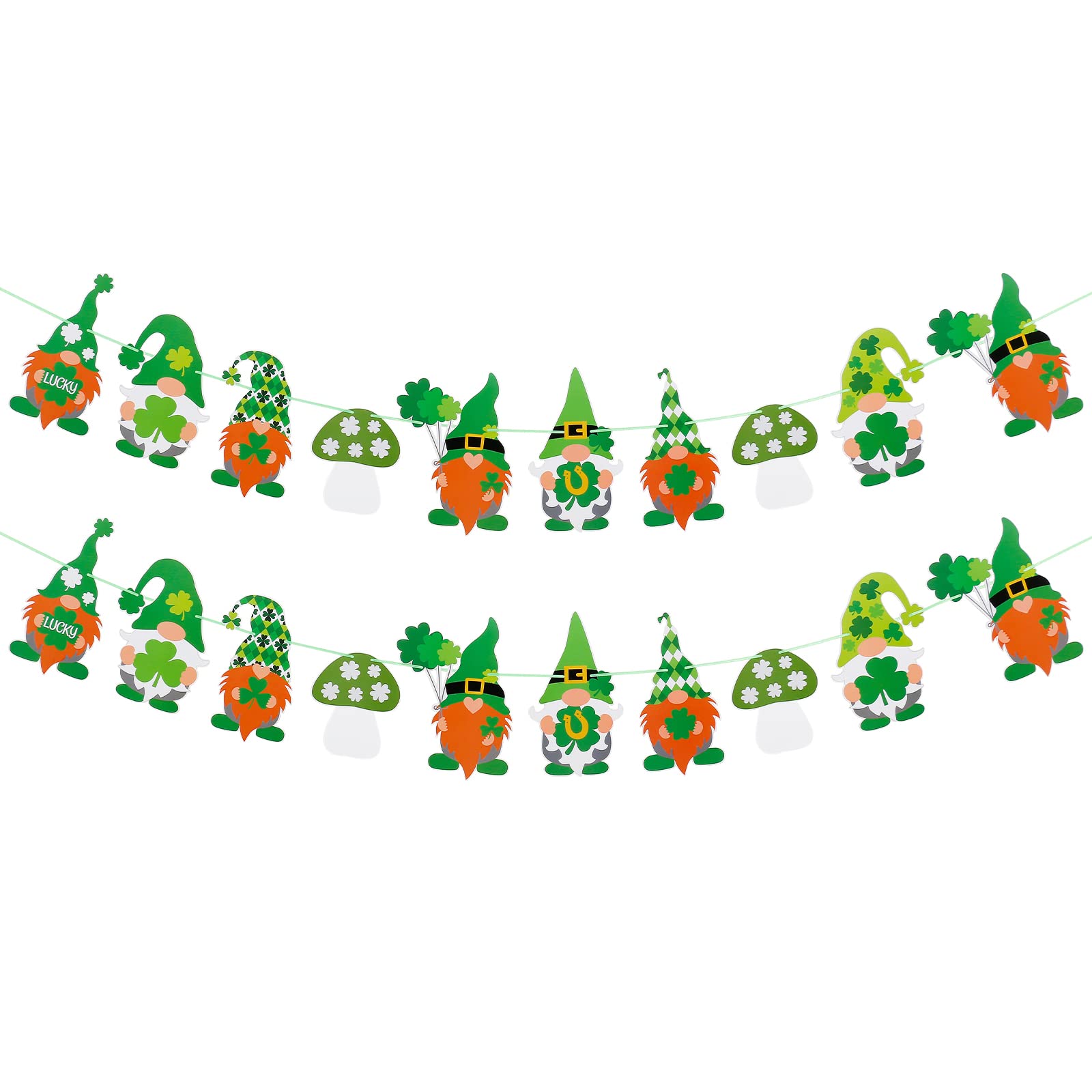 Photo 1 of 2Pcs St. Patrick's Day Gnomes Garland Banner,St. Patrick's Day Gnomes Decorations for Saint Patricks Day Decorations, Shamrock Gnomes Garland,Irish Lucky Day Party Supplies ***PACK OF 2***