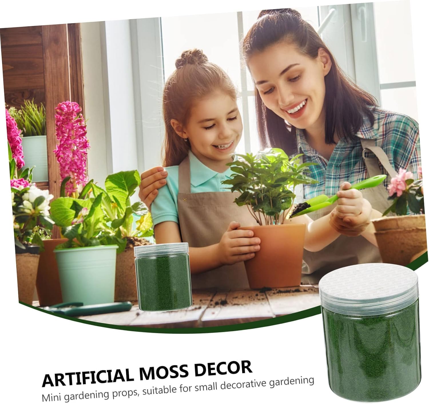 DIY Simulation Moss Decor 1 Bottle Nylon Powder for Model Landscape
