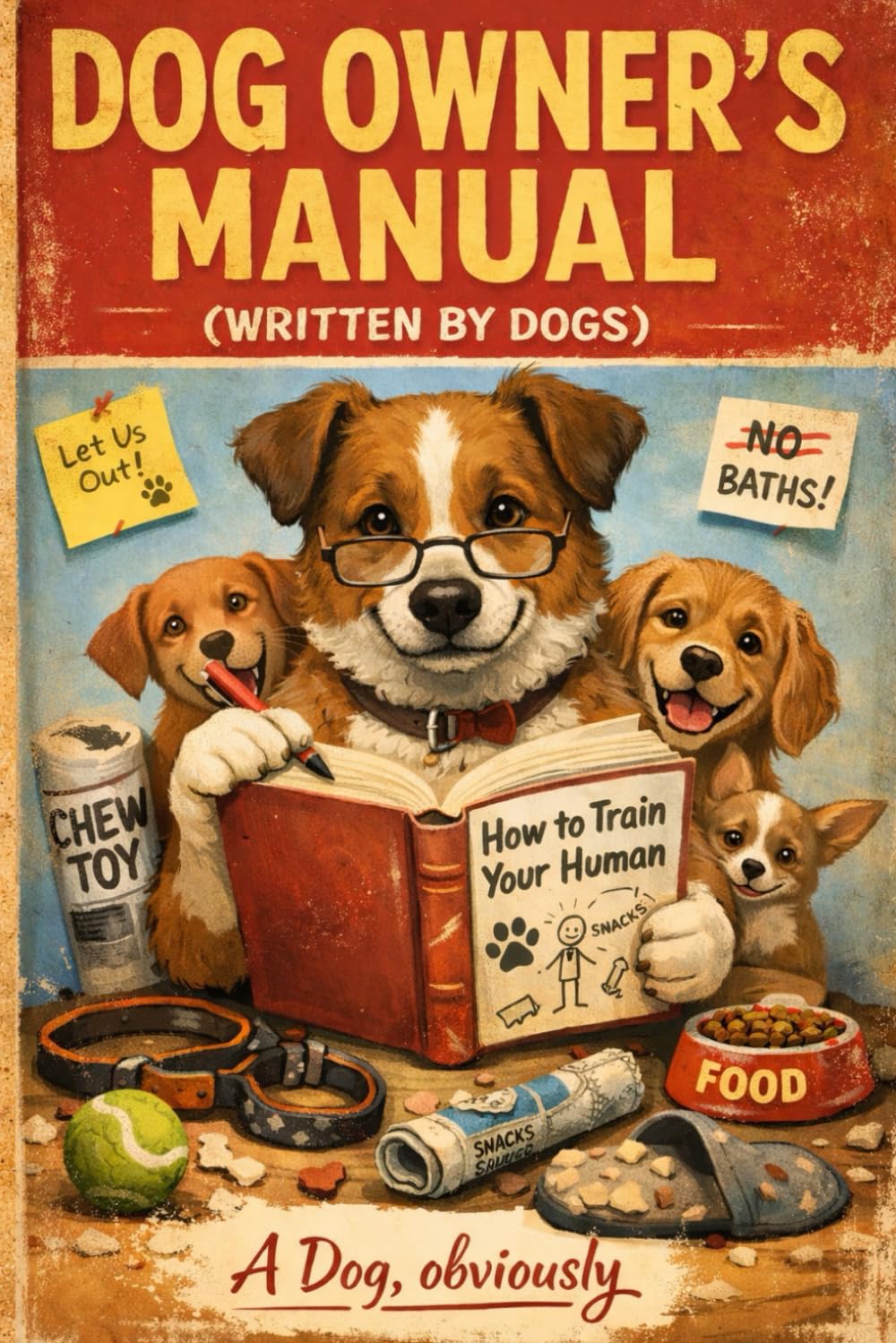 Dog Owner’s Manual (Written by Dogs): The Hilarious Guide to Human Servitude and Canine World Domination | funny gift book: Funny Dog lover book