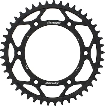 Supersprox Steel Sprocket Black 45T - RFE-990-45-BLK for Husqvarna FC 350 2014-2019, FC 250 2014-2019, FC 450 2014-2019, FC 450 Rockstar Edition 2018, FE 250 14-19, FE 350 14-19, FE 350S 15 16