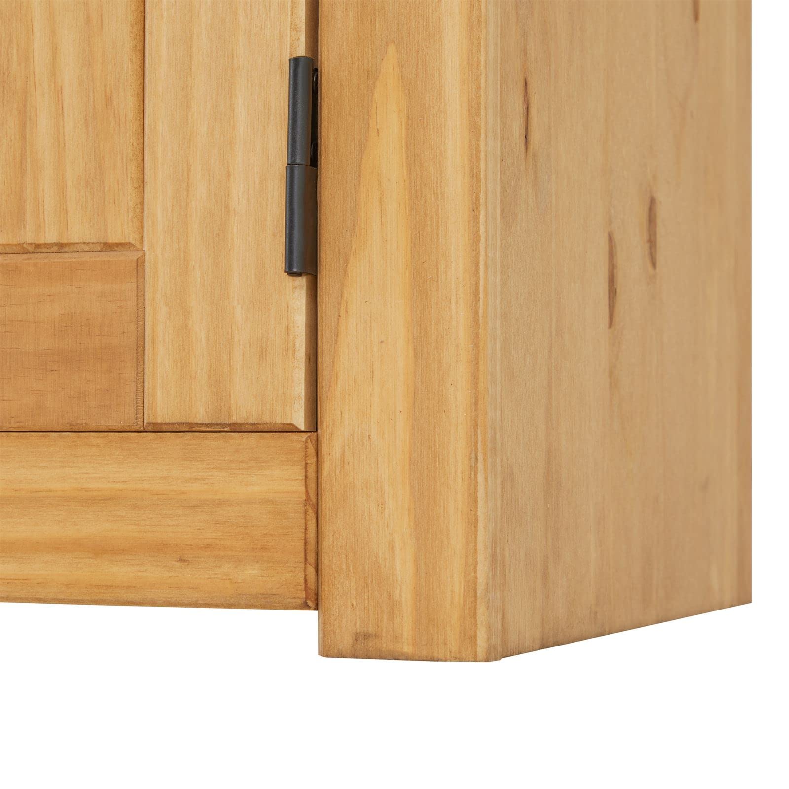 Buffet salle à manger CANCUN L 93 cm en bois massif finition laquée avec 2 portes et 2 tiroirs, meuble de rangement bas style maison de campagne bahut vaisselier commode pratique 93 x 80 x 40 cm