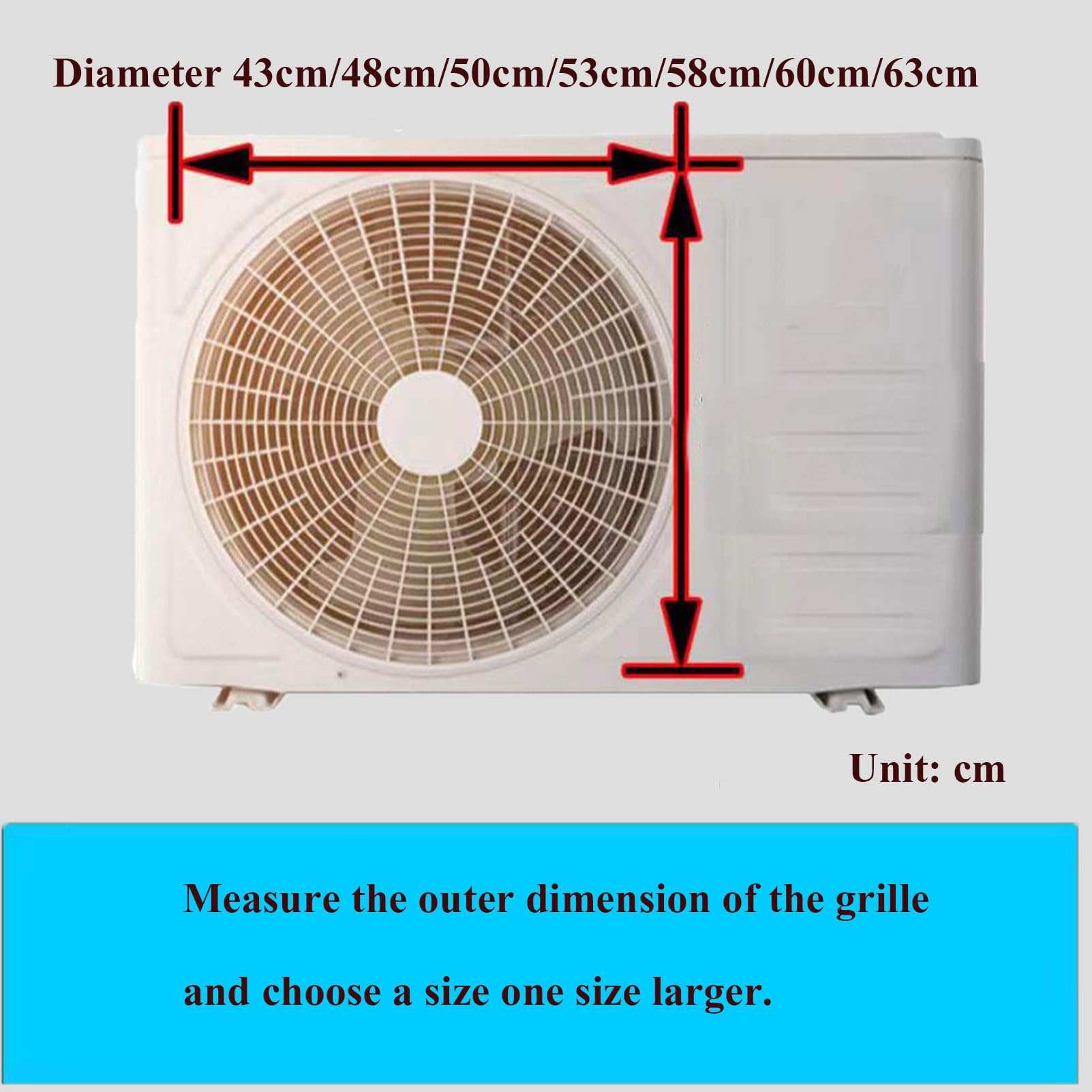 Griglie rotonde in acciaio inox per condotti CA – Copertura del condensatore durevole e accessorio di ventilazione per sistemi di climatizzazione domestici e commerciali