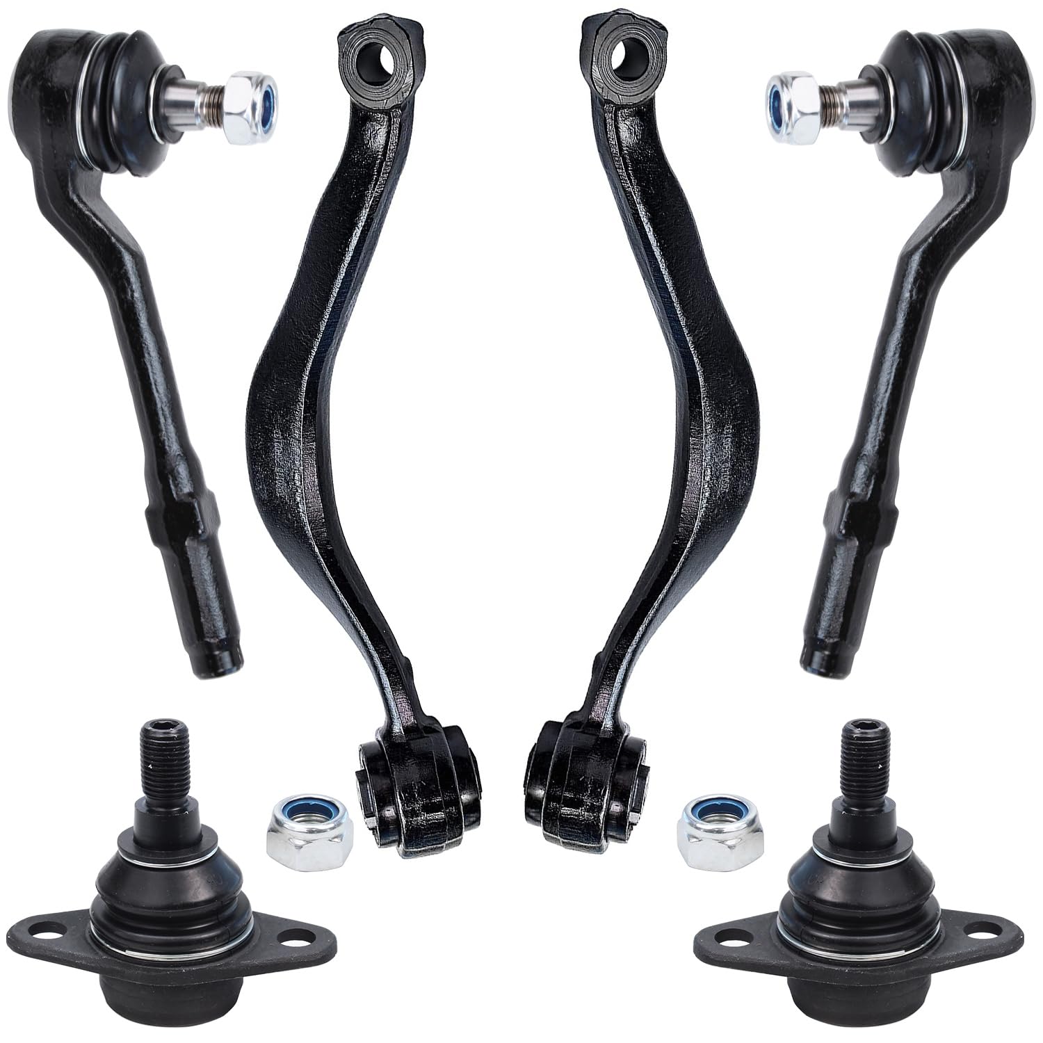 Detroit Axle - Front Lower Control Arms + Ball Joints + Outer Tie Rods