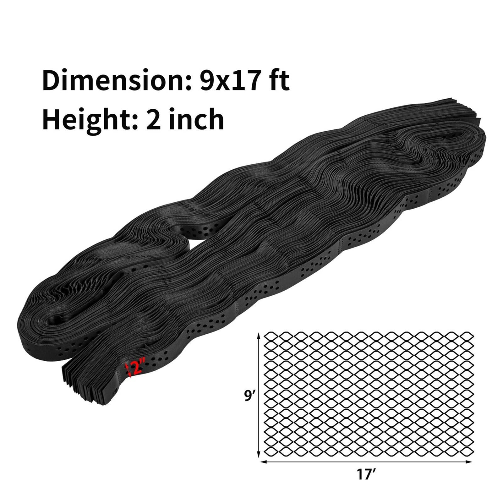 Siatka gruntowa HDPE 2 W grubej stabilizacji 1885 Lbs Na m2 wytrzymałość na rozciąganie żwirowe podjazdy ogrodowe 9x17 stóp Narzędzia ogrodowe