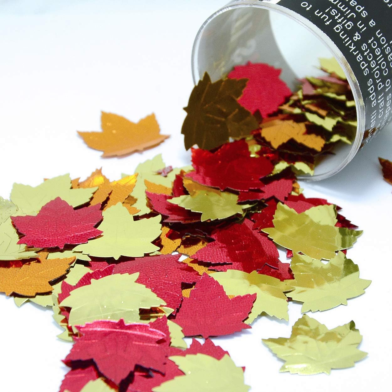 Confetti Maple Leaf 1/2" Orange, Reds - Retail Pack #9424 QS0