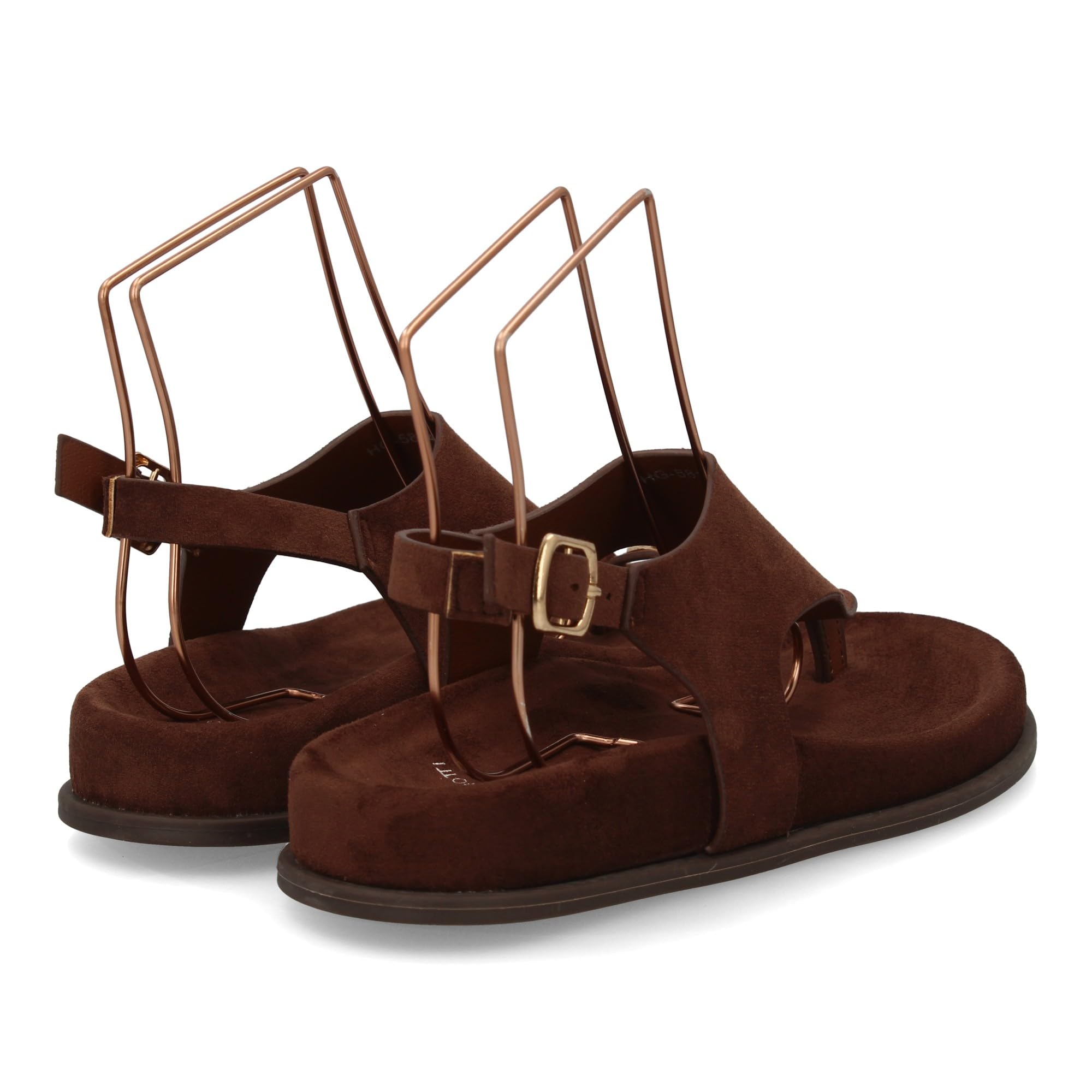 shoes&blues.es Sandalia de Plataforma para Mujer con Diseno Minimalista, Estilo Moderno, Elegante, Ideal Verano. Cierre Ajustable de Hebilla, con Detalle metalico en el Dedo Gordo.