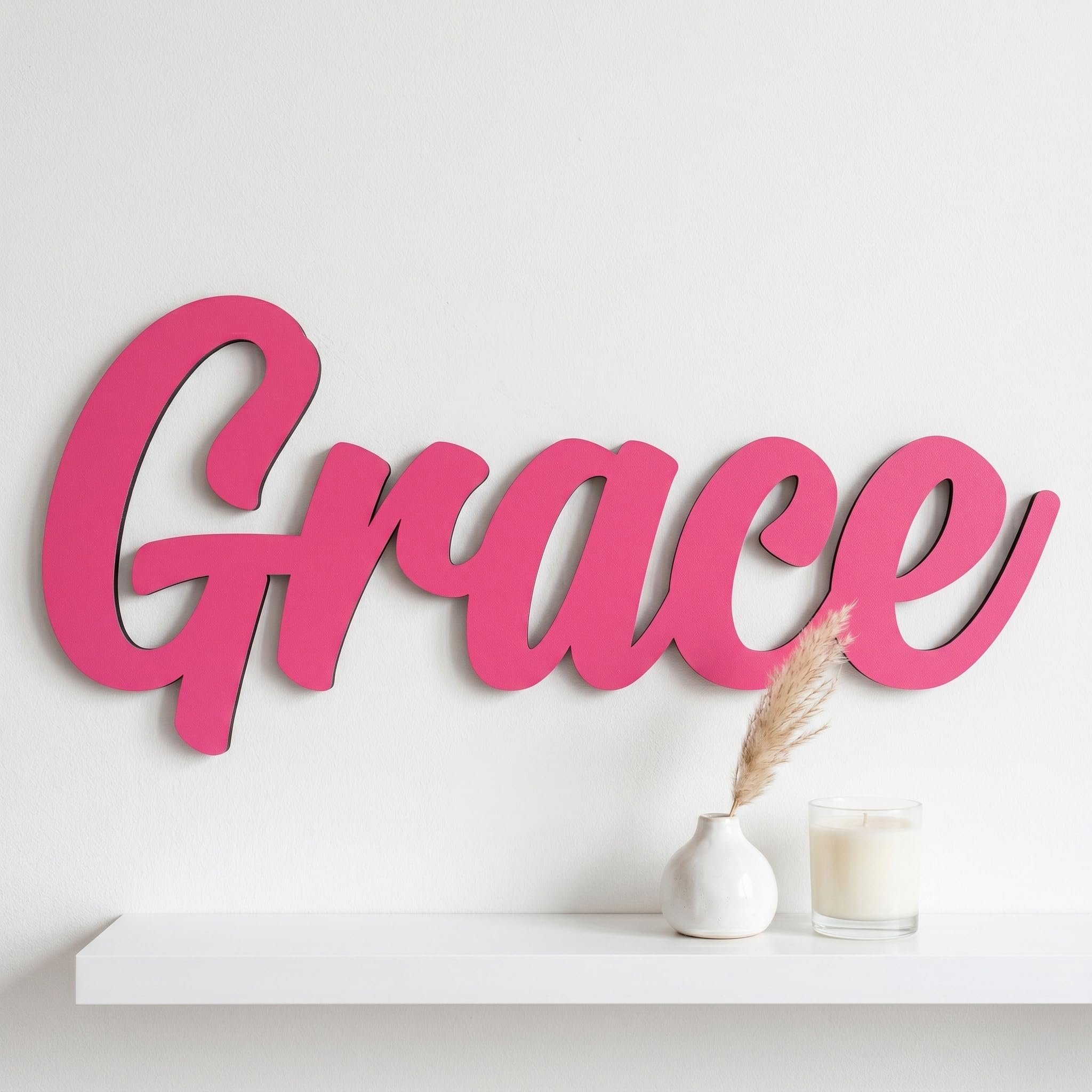 Personalised Wooden Name Sign for Nursery & Bedroom โ Custom Name Wall Art, Wooden Door Plaque, Children's Room Decor