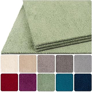 Teppichfliesen selbstliegend 50x50 cm, weich Hochflor Velours, hell-grün, Simply Soft, 1 Fliese
