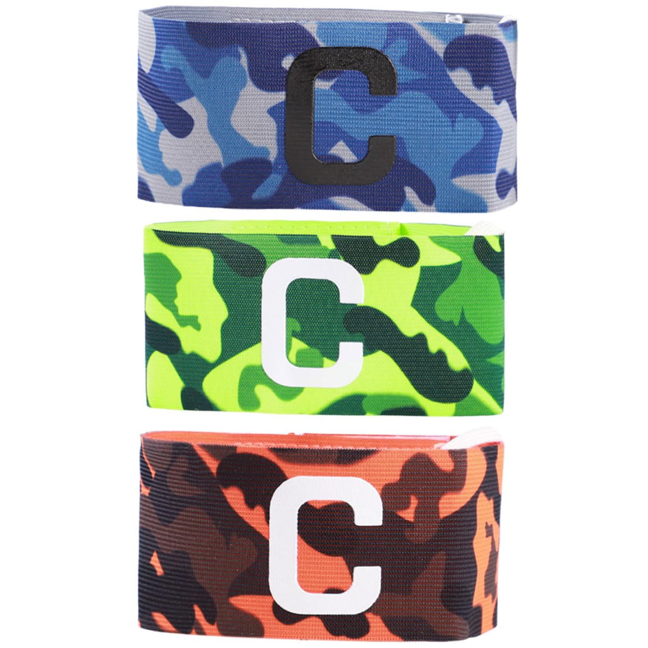 BESPORTBLE 15pièces Brassards Élastiques De Football Armbands Camouflage Ajustables pour Capitaines Équipe pour Sports Équipe Et Course Nocturne