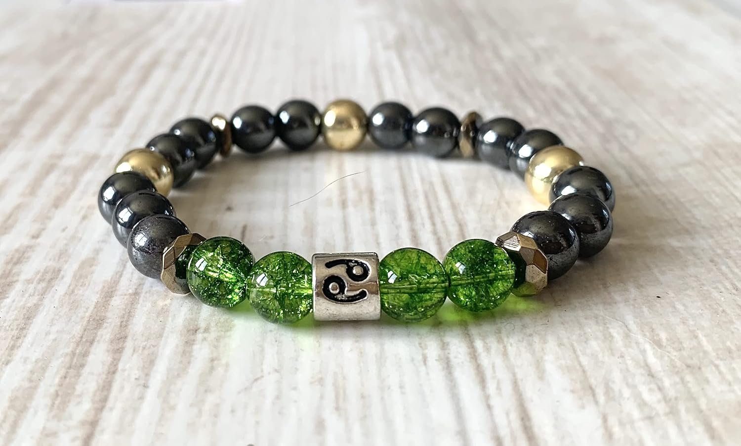 Peridot Hematite Grounding Mala Bracelet Zodiac Kuwait Ubuy