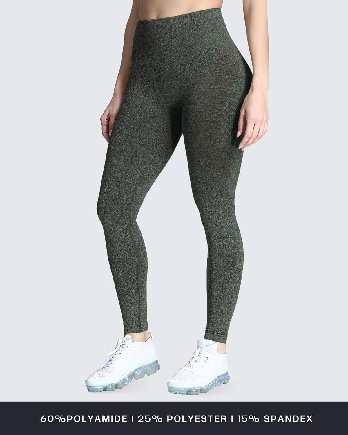 Aoxjox Workout Seamless Leggings for Women Smile Contour High Waisted Athletic Yoga Pants Tights 26" - Image 3