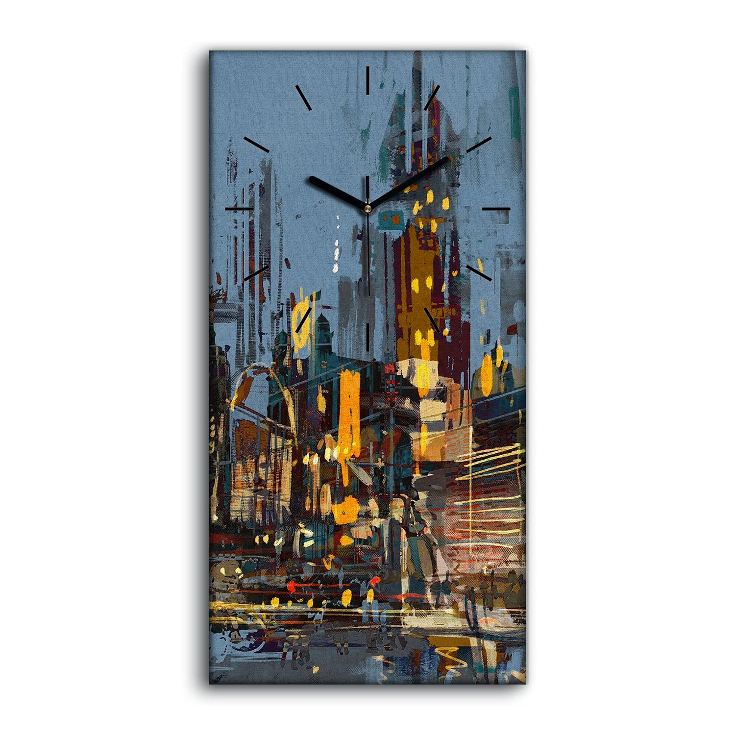 Horloge sur Toile Sans Tic-Tac Déco Chambre Art Moderne Grand Format