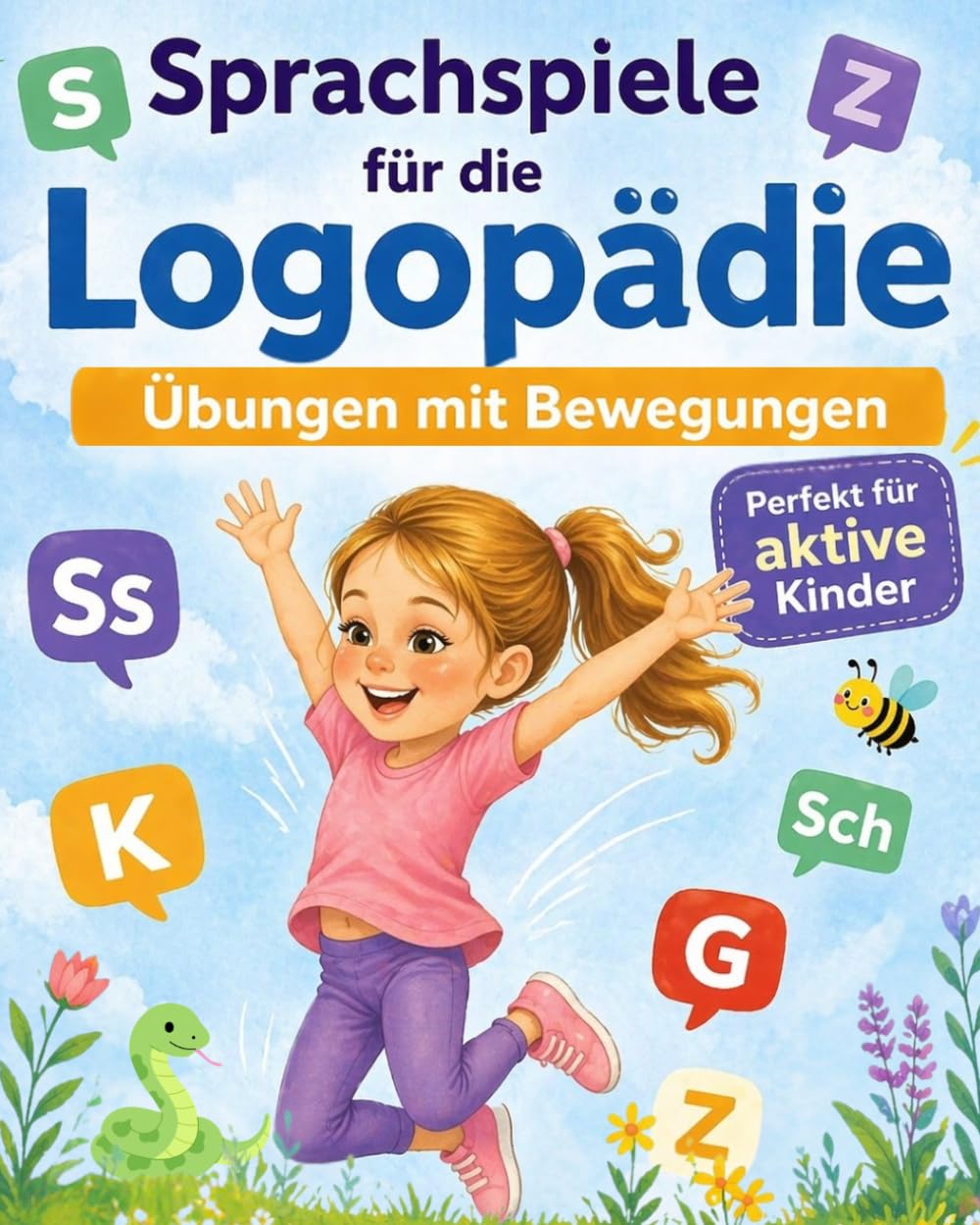 Sprachspiele für die Logopädie: Spielerische Sprachförderung für Kinder: Übungen mit Bewegungen, Perfekt für aktive Kinder, S-Laut, Z-Laut, Sch-Laut, ... G-Laut (weitere Sprachförderung für Kinder)