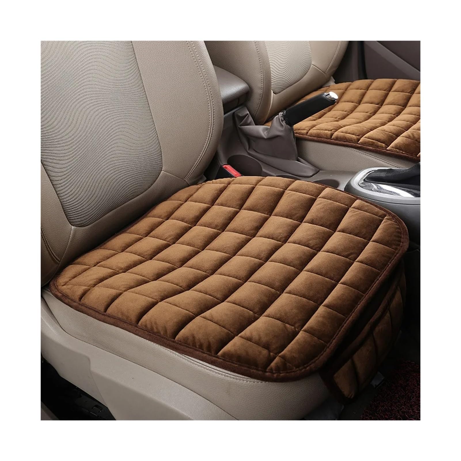Jeiuvrao car seat cushion Universal Cushion Anti-slip Front Chair Seat Breathable Pad Car Seat Protector(Coffee)