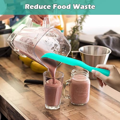 Vista 10 de Espátula de silicona para licuadora, accesorio raspador de hoja delgada diseñado para cuchillas de licuadora Vitamix1 Gris
