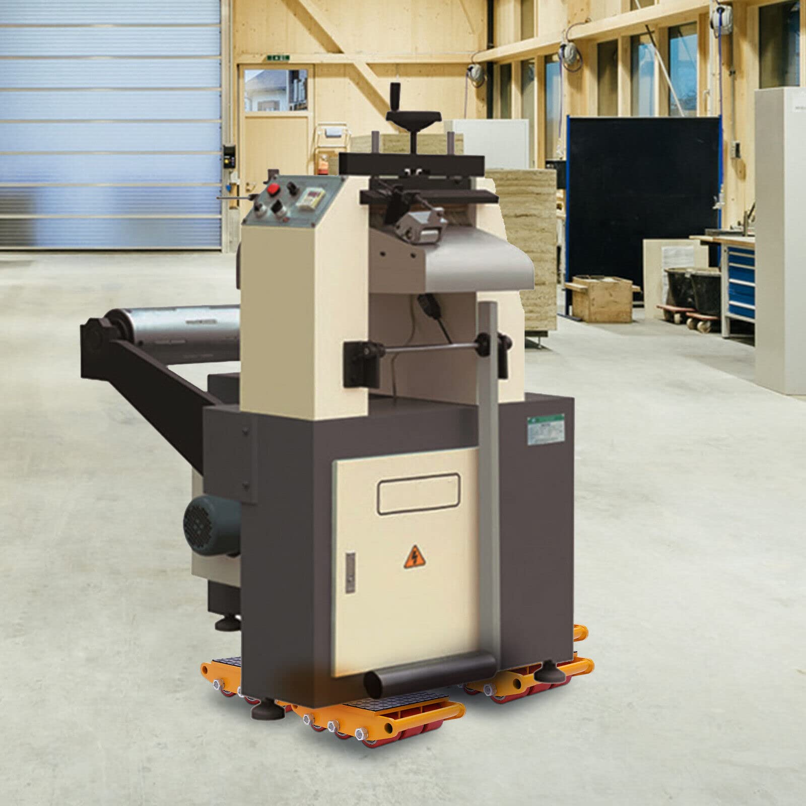 Industrial Machinery Mover 15 T Heavy Duty Machinery 9 rotoli trolley cargo per attrezzature di movimento industriali