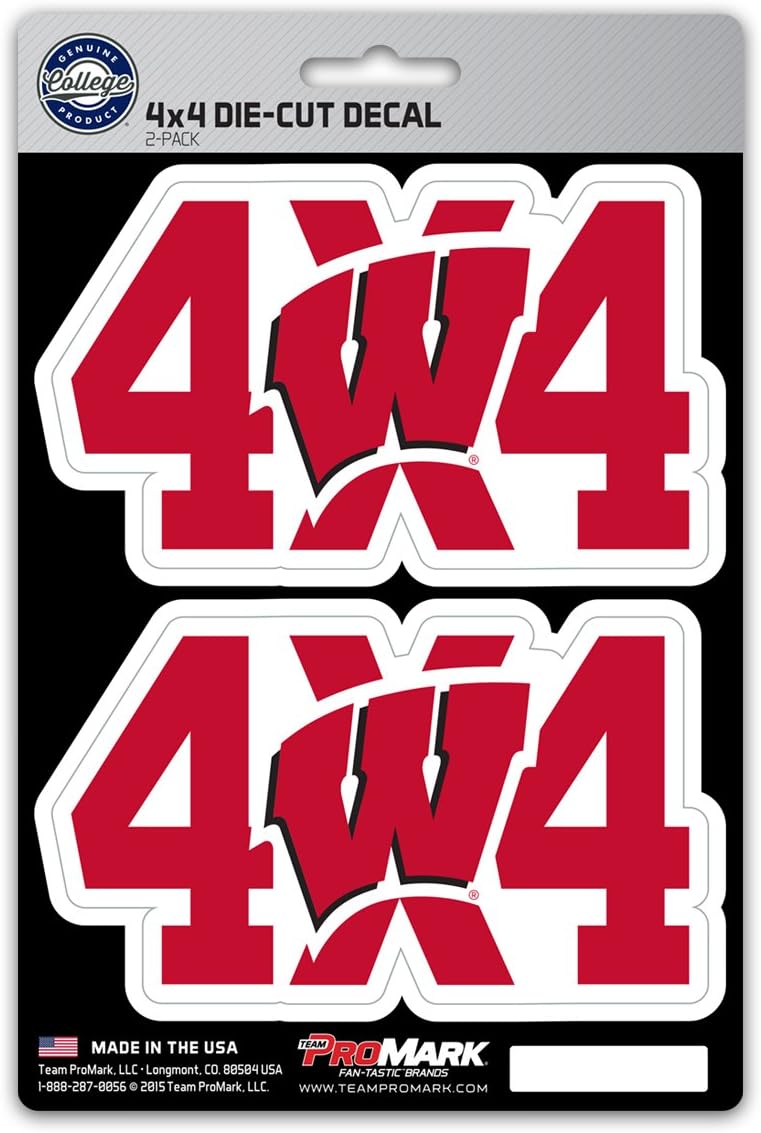 FANMATS NCAA Auto NCAA 4x4 Team Decal, 2-Pack