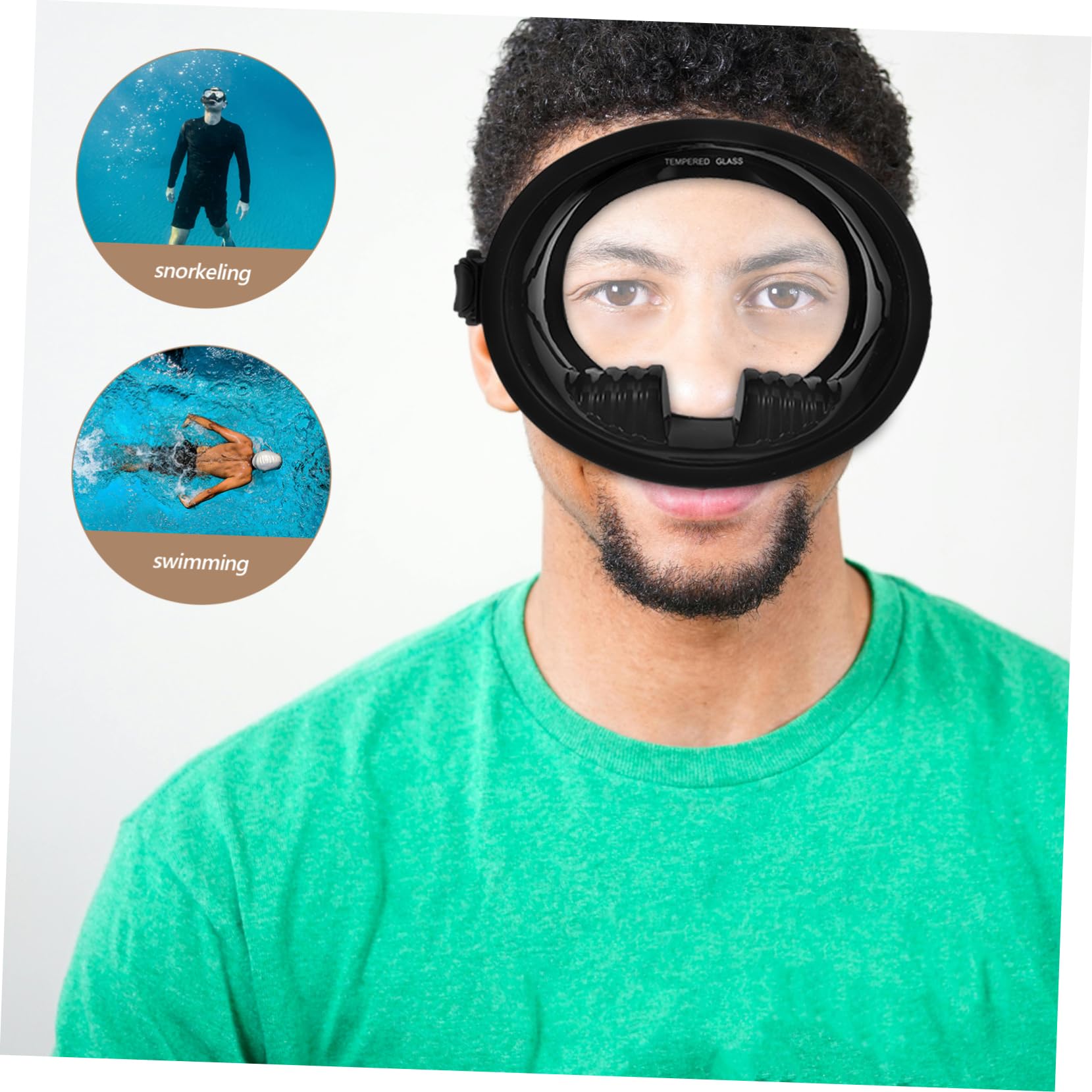 VANZACK Máscara De Buceo De Vidrio Contadores De Cuentas De Golf para Mujeres Gafas De Buceo Dianas De Espuma Tiro con Arco Equipo De Snorkel Anteojos Máscara De Buceo Antivaho