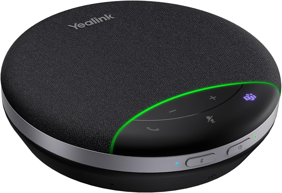Yealink SP92 Conference Speaker and Microphone with Al Noise Cancellation, 20H Call Time, 13ft Pick-up, 360° Omni Mic 50mm Full-Duplex Speaker, Bluetooth 5.3/USB Speakerphone for Teams
