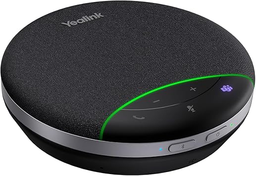 Yealink SP92 Conference Speaker and Microphone with AI Noise Cancellation, 20H Call Time, 13ft Pick-up, 360 Omni Mic 50mm Full-Duplex Speaker, Bluetooth 5.3 USB Speakerphone for Teams