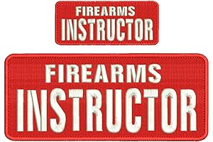 Firearms Instructor Embroidery Patch With Hook and Loop Backing