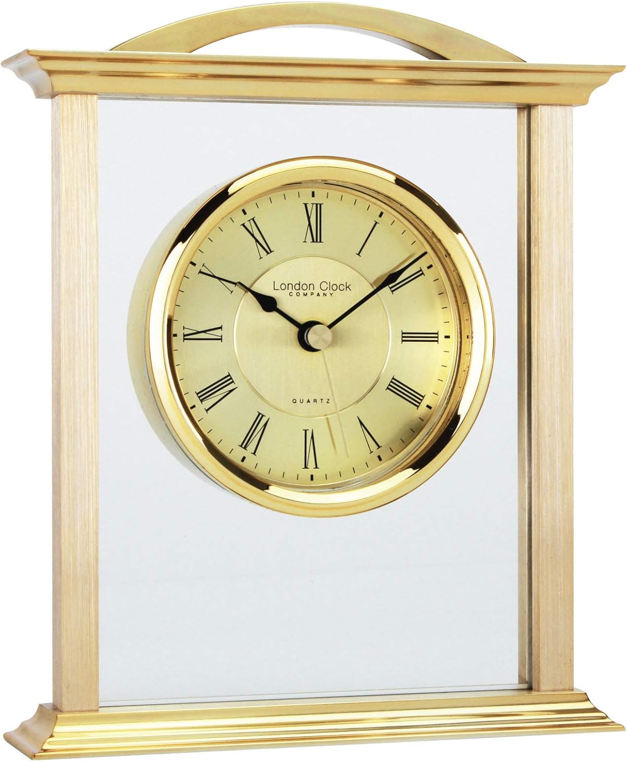 London Clock Gold Mantel Clock, 18 x 15 x 4.5cm : Amazon.co.uk: Home ...