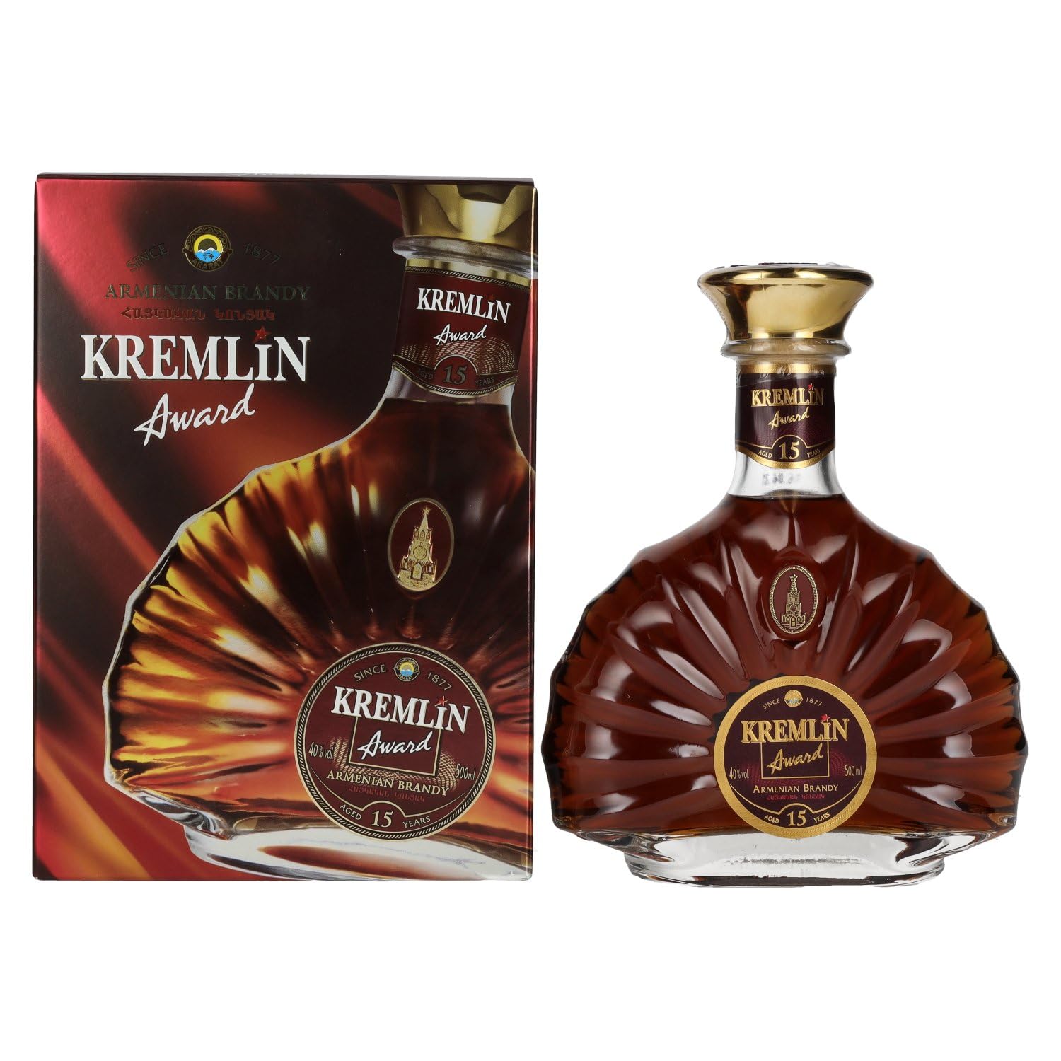 Kremlin Award 15 Years Old Armenian Brandy 40% Vol. 0,5l in Geschenkbox