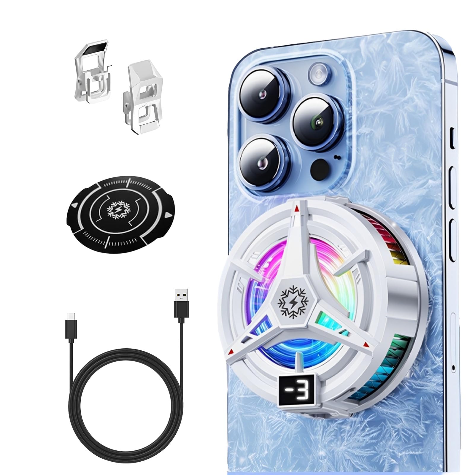 Amazon.co.jp: 【2025新型AI知能調節】スマホ 冷却ファン 3秒急速冷却