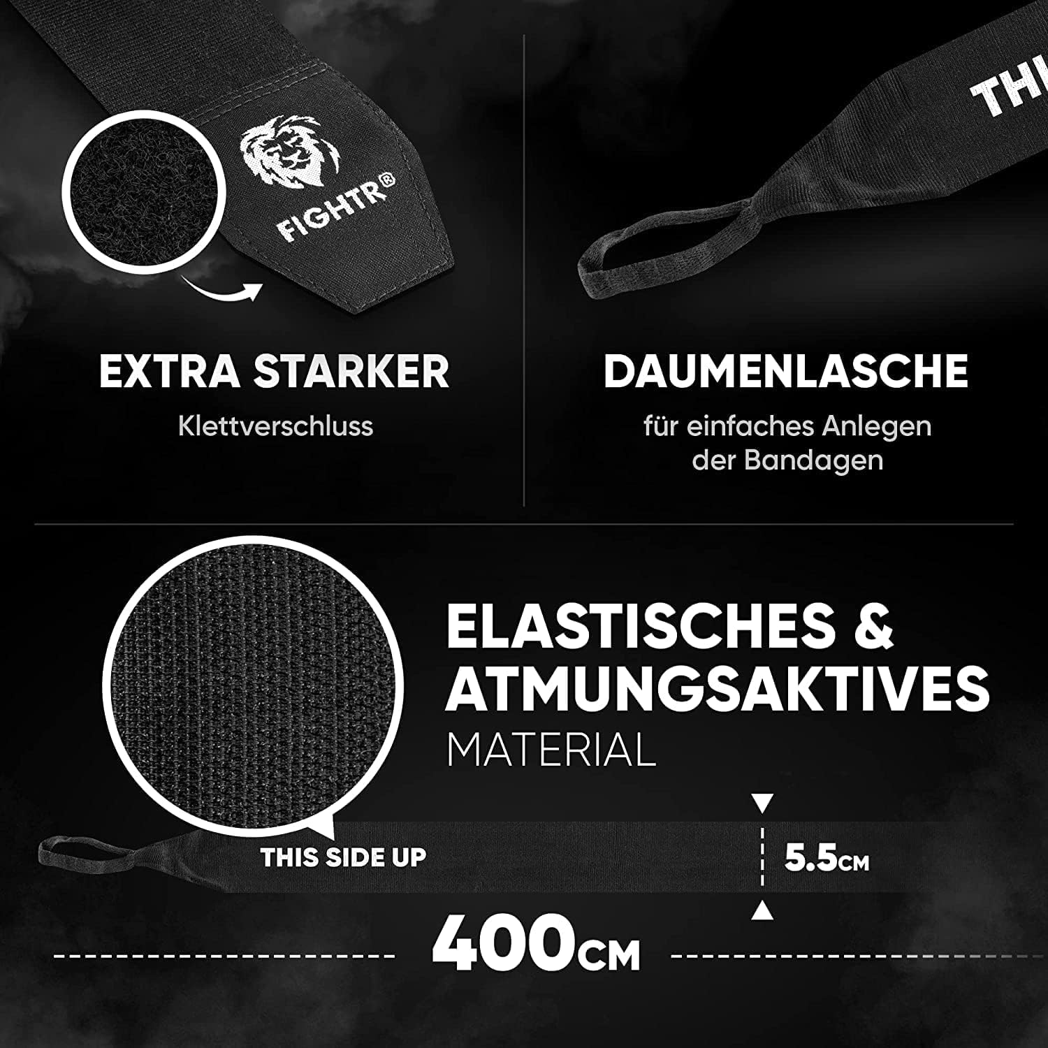 FIGHTR® Starter Set Boxen | Set aus Boxhandschuhe Boxbandagen Mundschutz für Boxen, MMA, Muay Thai & Kickboxen | Größen 8-16 oz, inkl. Tragetasche