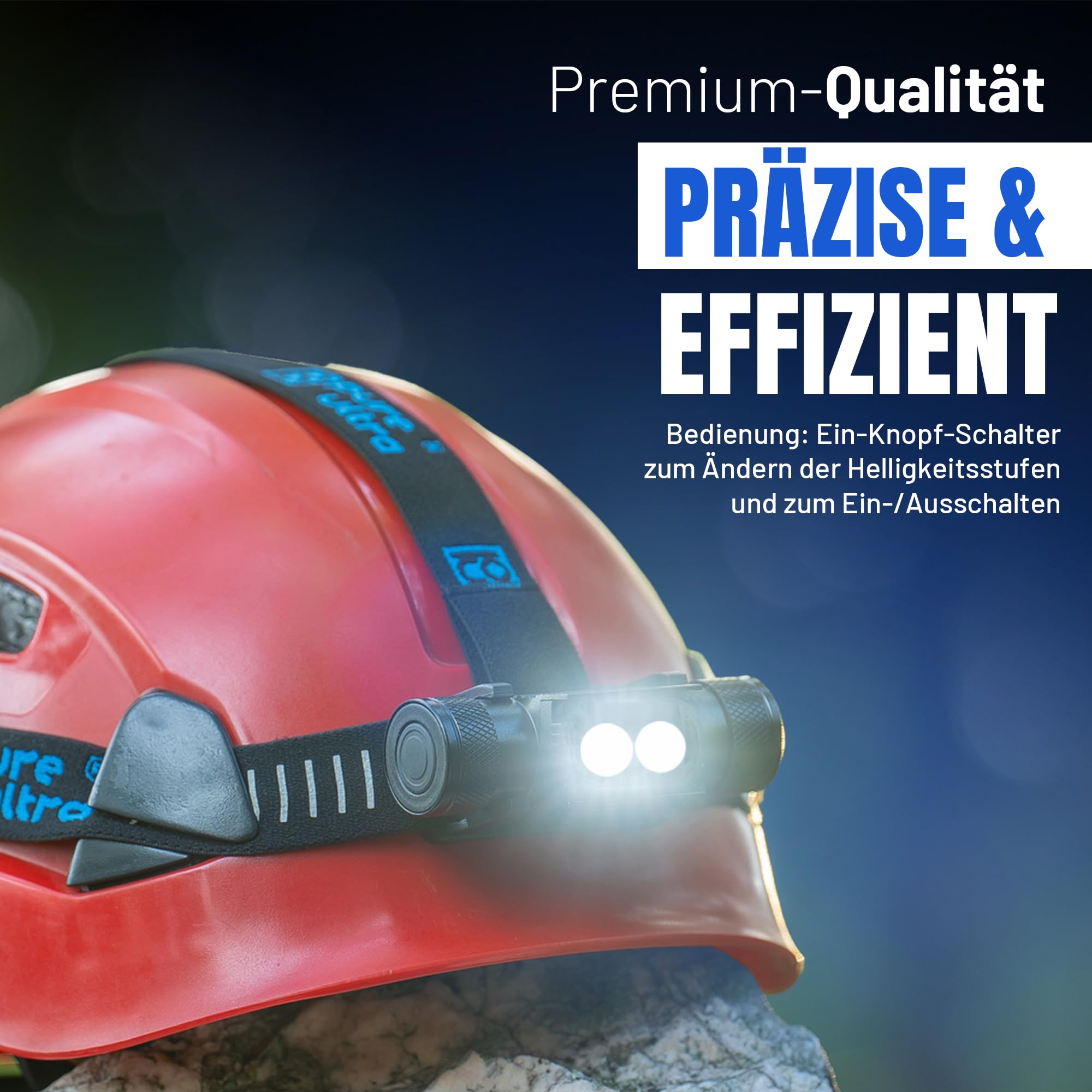 H12 Lampe frontale rechargeable 1200 lumens, LED blanc neutre, portée de 150 m, batterie 4000 mAh, charge USB-C, étanche IP66, idéale pour une utilisation en extérieur et professionnelle