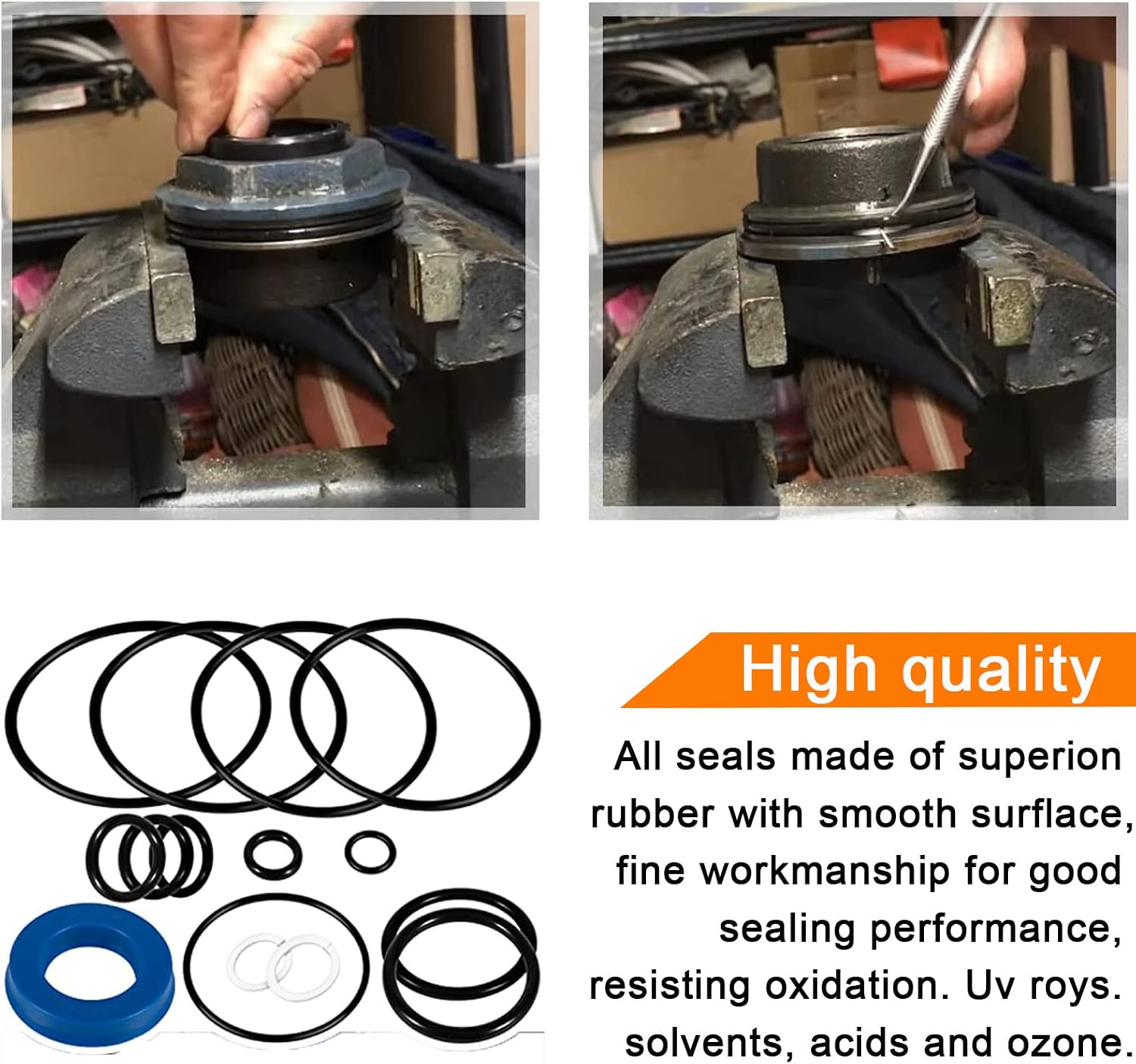 YMT Floor Jack Seal Replacement Kit Suitable for Sears, Craftsman, MVP - 214.50136, 50136, G-493LWM（15 PCS）