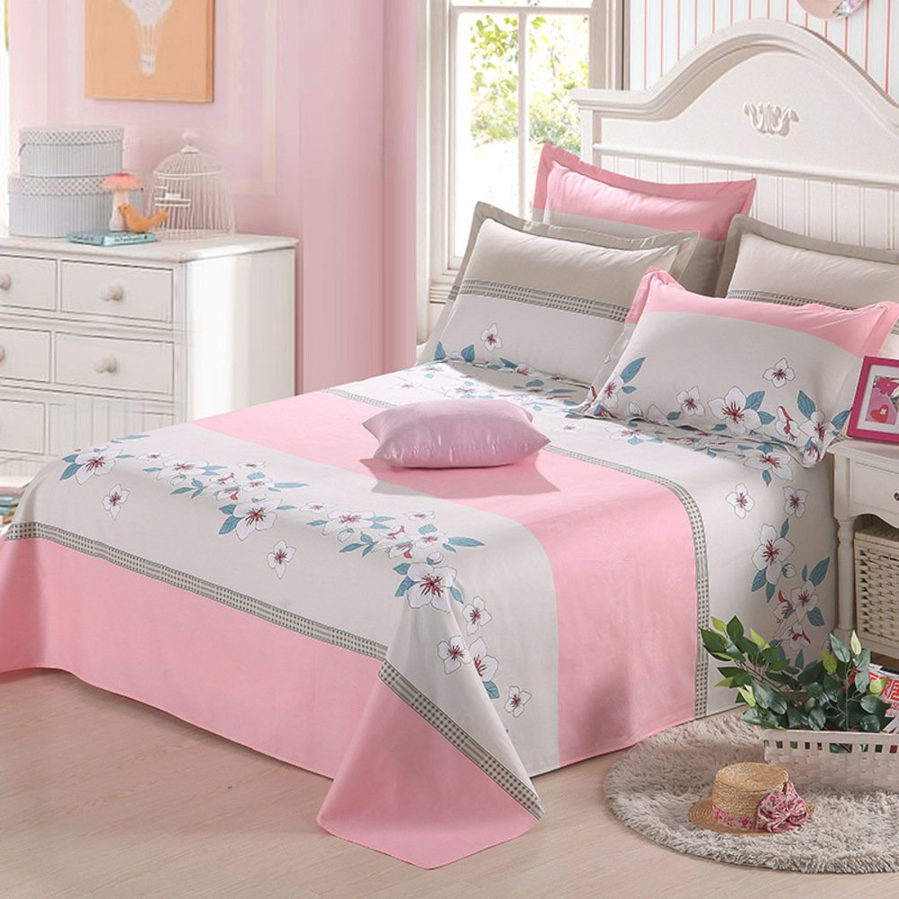 Drap de lit imprimé en coton 120x230 pour chambre étudiante