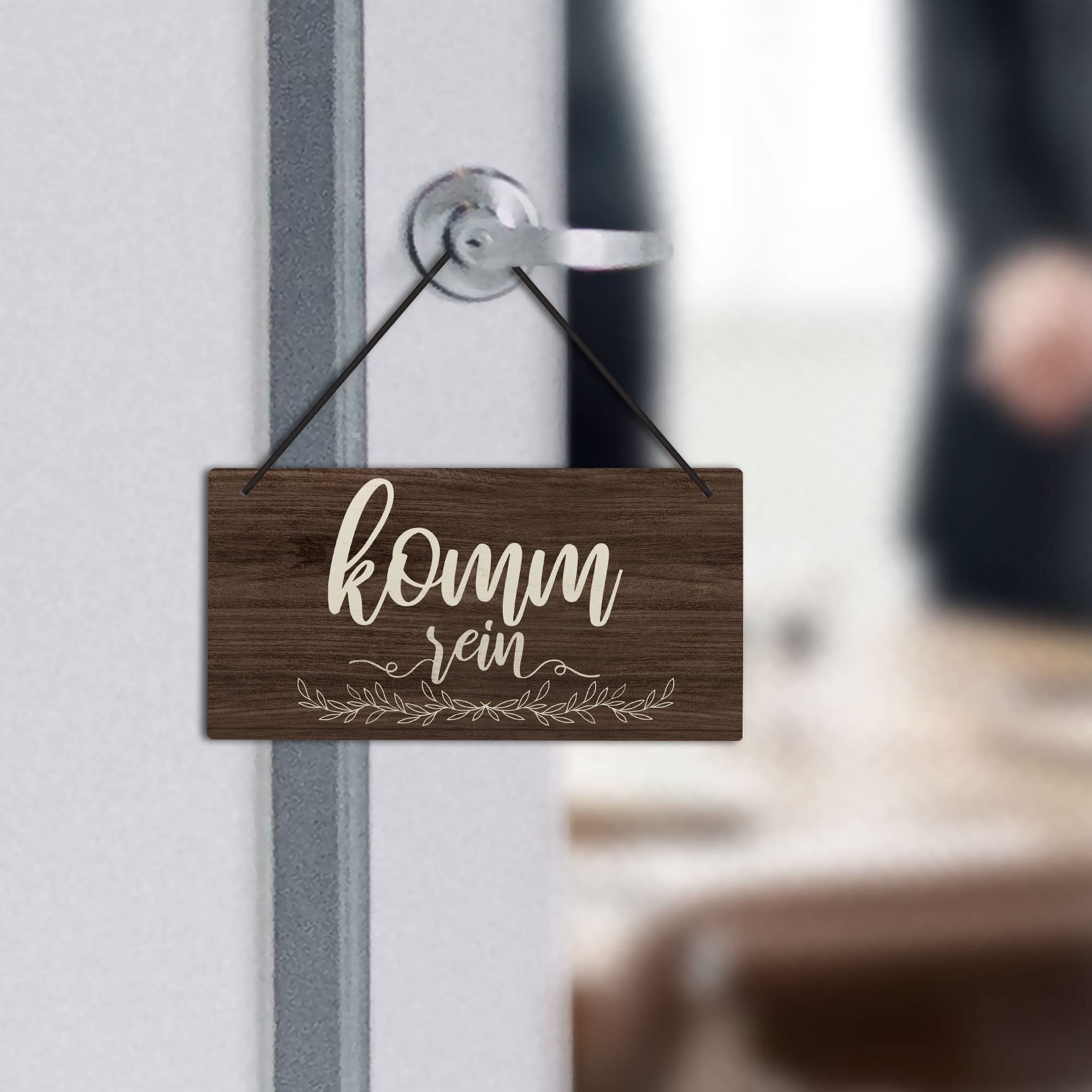 Putuo Decor Panneau De Porte Rond En PVC Avec Inscription