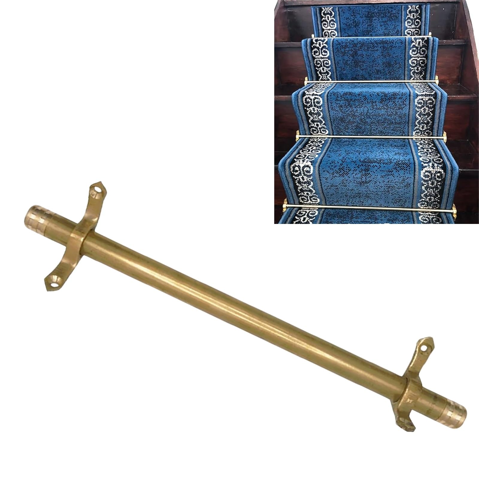 DFGHNBVC Cuttable Stair Carpet Rod Set For Secure Carpet Fixing On Staircases,1Pc-50In(127Cm)