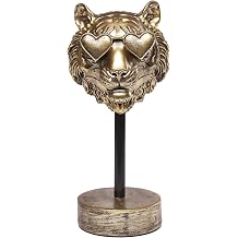 Handcrafted Resin Sculpture Tiger- Statue Decoration Modern Home Decor Accent, Trending Living Room & Office Decor, Elegant Tabletop & Shelf Decor for Desk, Bookshelf, Nightstand