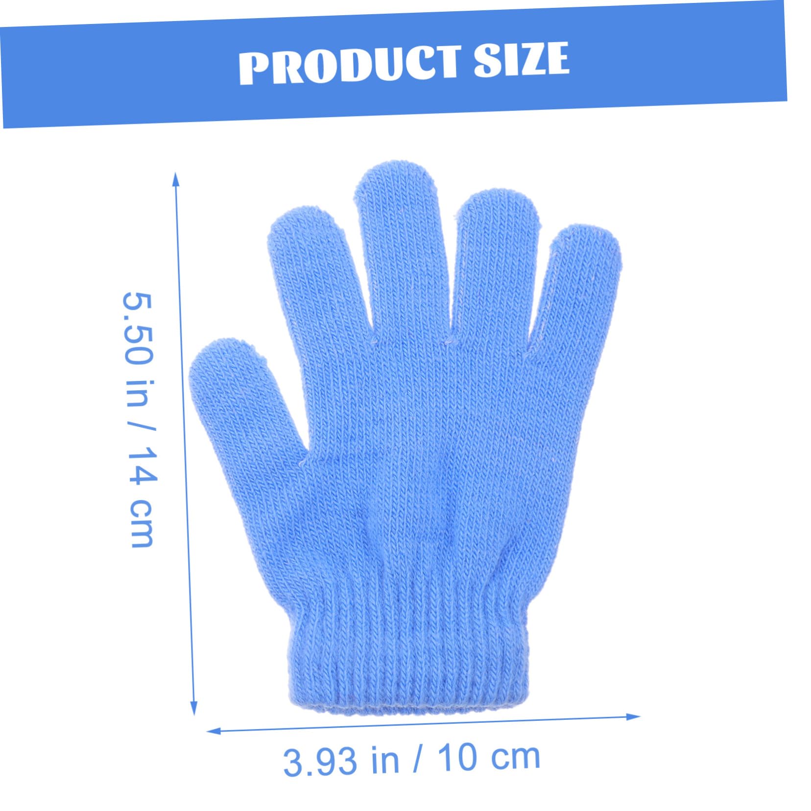 PartyKindom 6 Pairs Boys and Girls Mittens Thickened Fleece Warm Gloves Non-skid Mittens for Winter Outdoor Use
