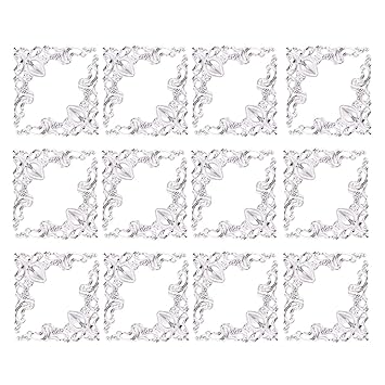 Adium Metal Book Corner Protector 24Pcs Iron Guard Cover Book Scrapbooking Corner Protectors Album Corner Decorative Protector Covers (White)