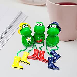 HUAJINGKEJI Frosch Figur Aus Harz - Niedliche Miniaturstatue Für Garten & Schreibtisch