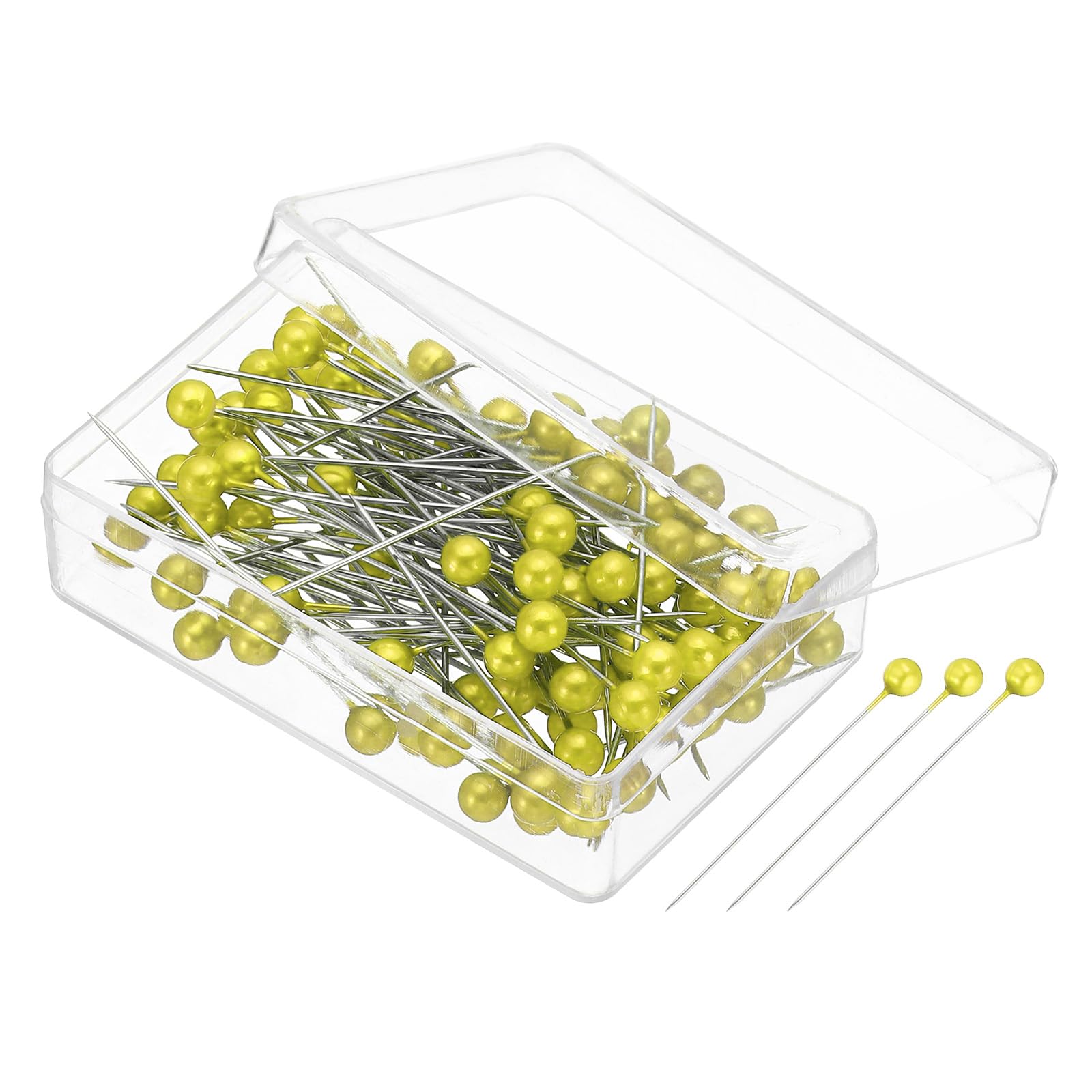 PATIKIL Sewing Pins, 600 Pcs 1.5 Inch Straight Pin with Plastic Pearlized Ball Head for Fabric Decorative, Jewelry DIY