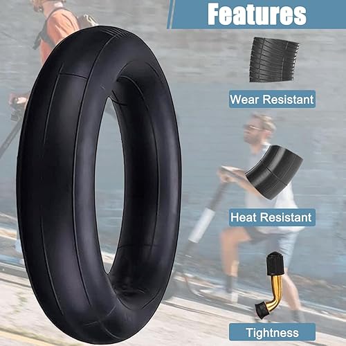 Miniatura 5 de Cooryda Neumático y tubo, ruedas de repuesto de neumáticos de scooter eléctrico de 10 x 2.125 pulgadas para neumáticos de repuesto delanteros o