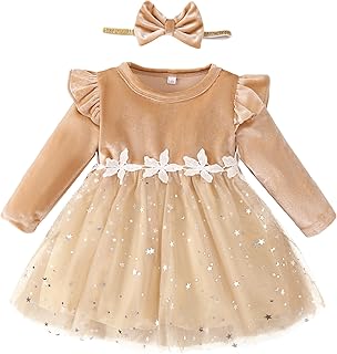 Toddler Baby Girl Dress Infant Girl Clothes Outfits Tulle Dresses Princess Wedding Dress for Baby Girls 3M to 3 Year - Buy now